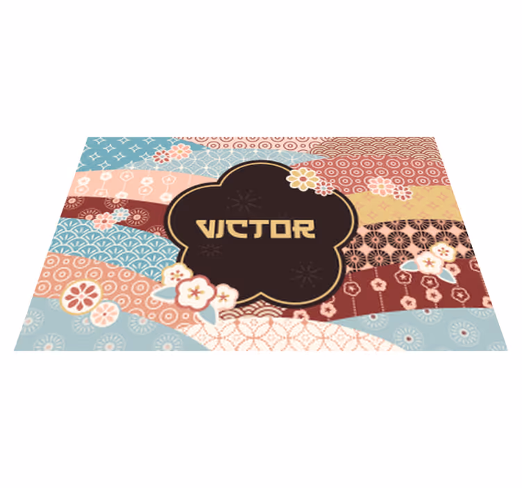 Colorful Pattern custom vinyl rug - TenStickers