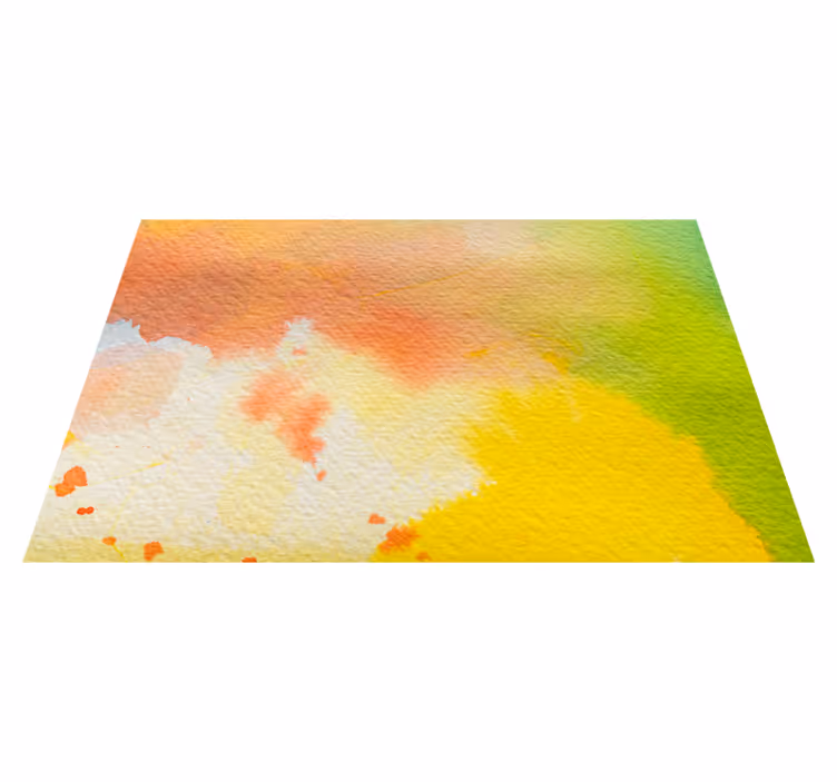 Vibrant watercolor burst textured vinyl rug - TenStickers