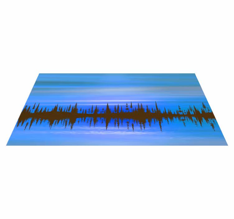 Abstract Landscape Blend nature vinyl rug - TenStickers