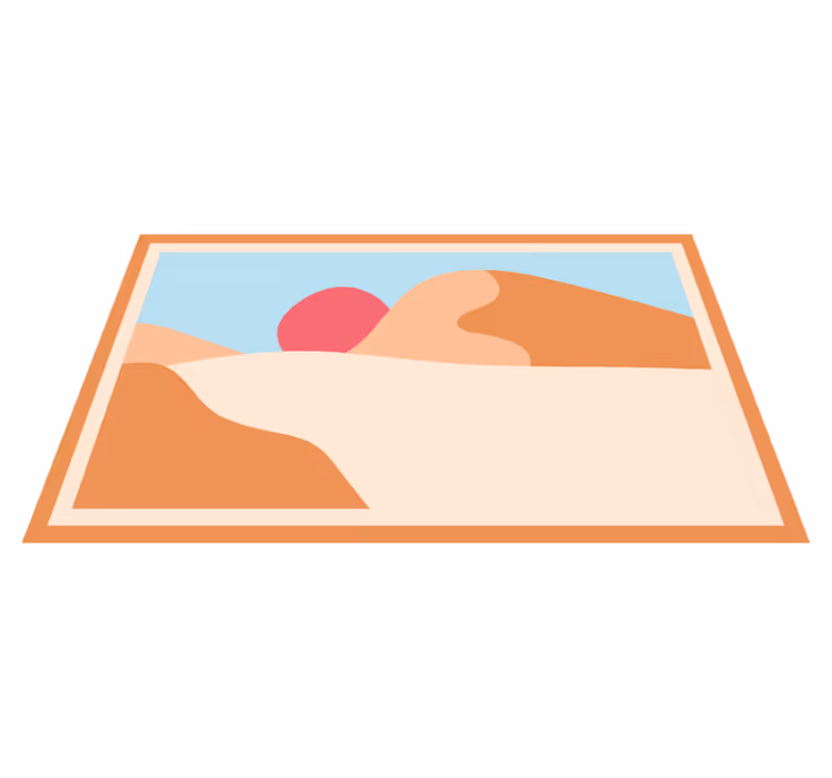 Sandy Landscape Sunset nature vinyl rug - TenStickers