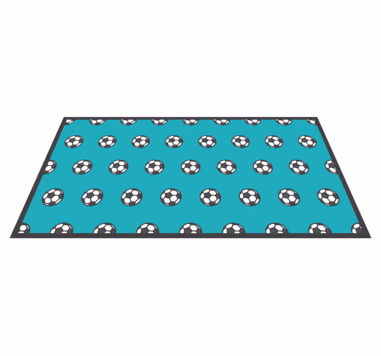 Soccer Ball Pattern game vinyl rug - TenStickers