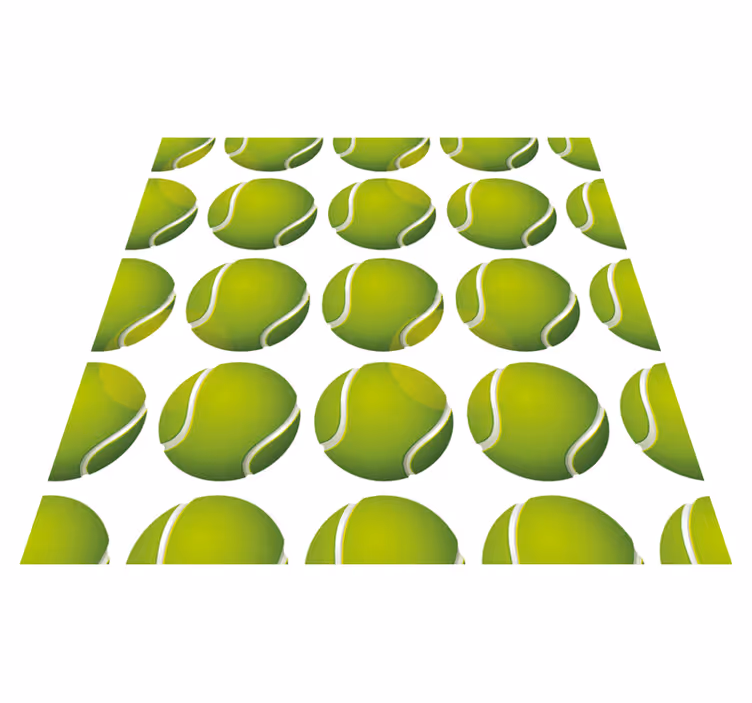 Tennis Ball Motif game vinyl rug - TenStickers