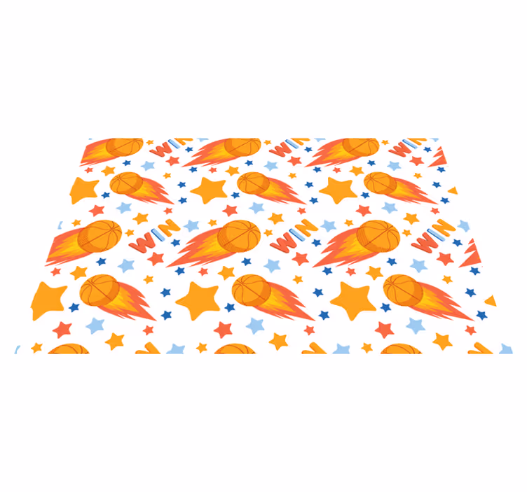 Sporty Stars Design game vinyl rug - TenStickers