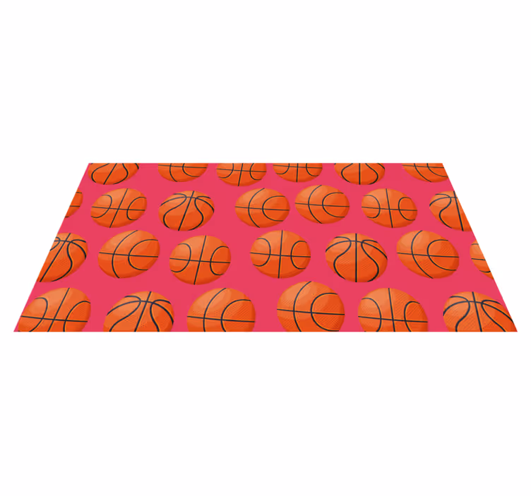 Basketball Motif kids vinyl rug - TenStickers