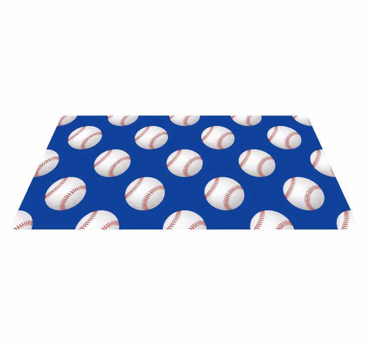 Baseball Motif game vinyl rug - TenStickers