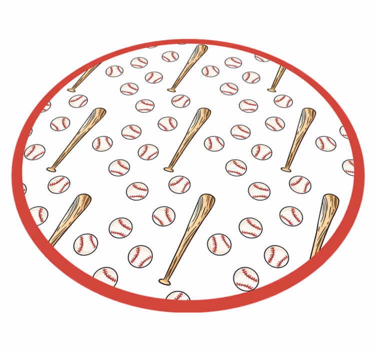 Baseball Season Fun game vinyl rug - TenStickers