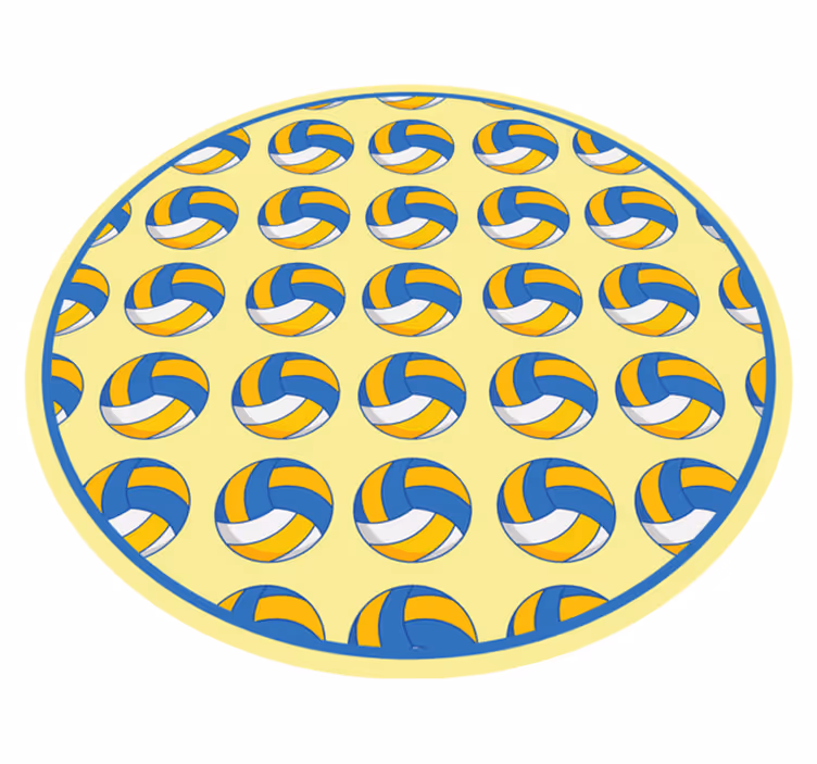 Volleyball Motif game vinyl rug - TenStickers