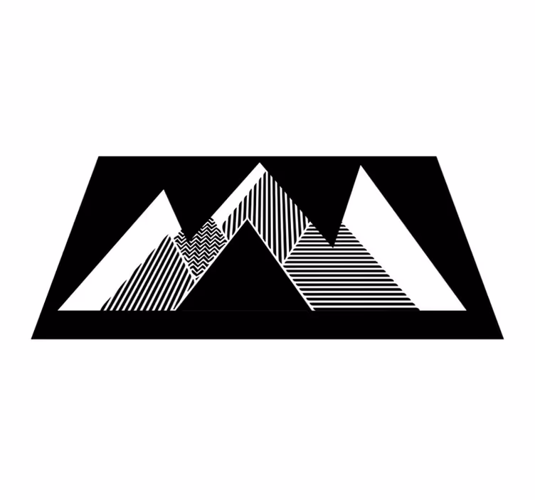 Stylish Zigzag Pattern geometric vinyl rug - TenStickers