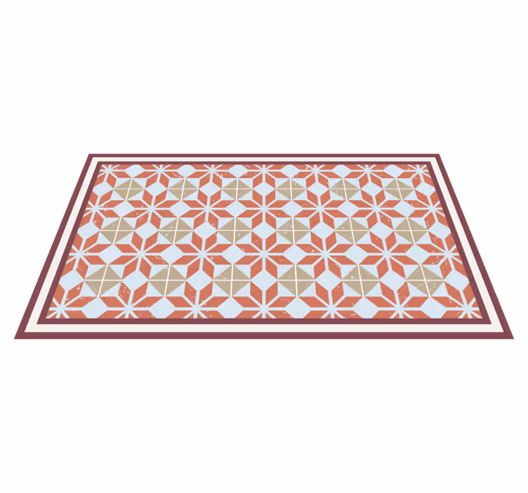 Geometric Element tile vinyl rug - TenStickers