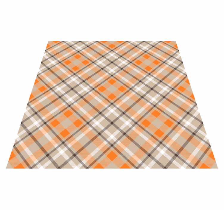 Plaid Pattern Style striped vinyl rug - TenStickers
