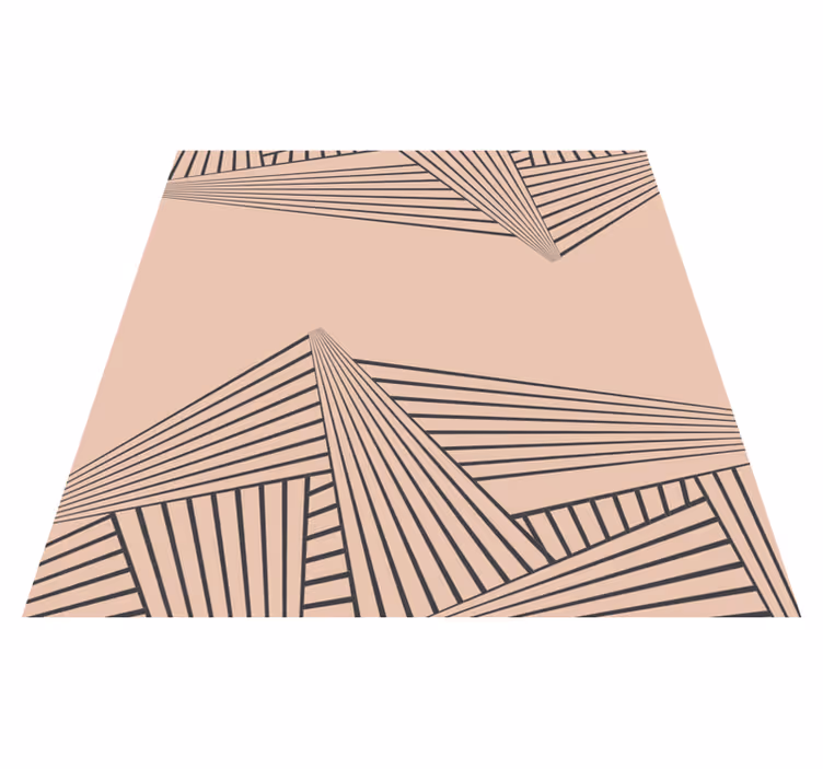 Linear Geometric Pattern modern vinyl rug - TenStickers