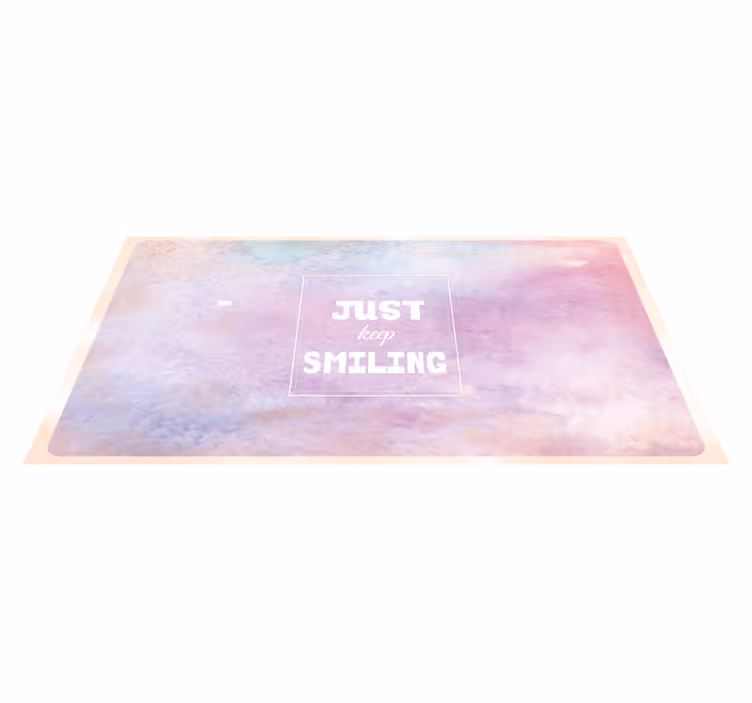 Just keep smiling custom rug - TenStickers