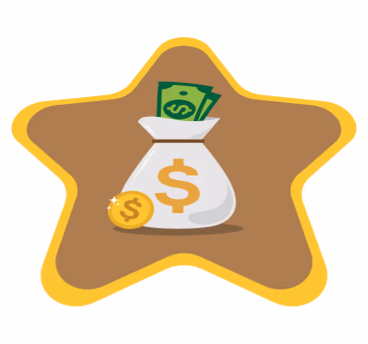 Money Bag Logo kids vinyl rug - TenStickers