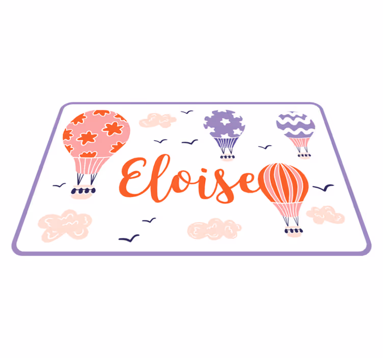 Vibrant Hot Air custom vinyl rug - TenStickers