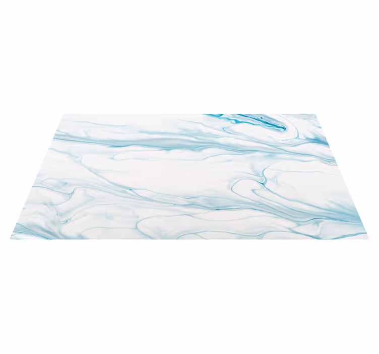 Light blue and white marble texture carpet - TenStickers