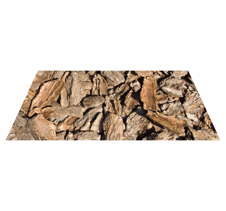 Natural bark design wood effect vinyl rug - TenStickers