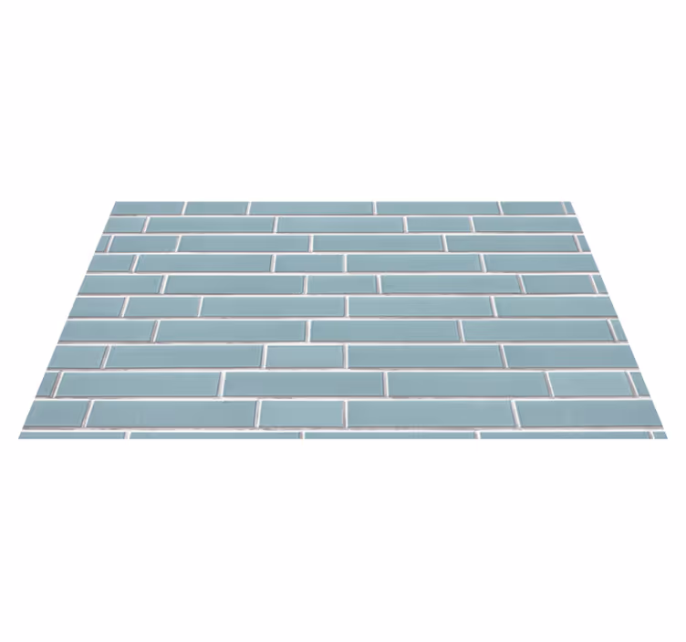 Blue Brick Motif bathroom vinyl rug - TenStickers