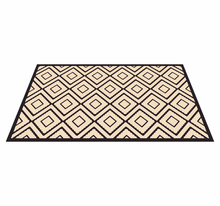 Diamond Patterned Shapes geometric vinyl rug - TenStickers