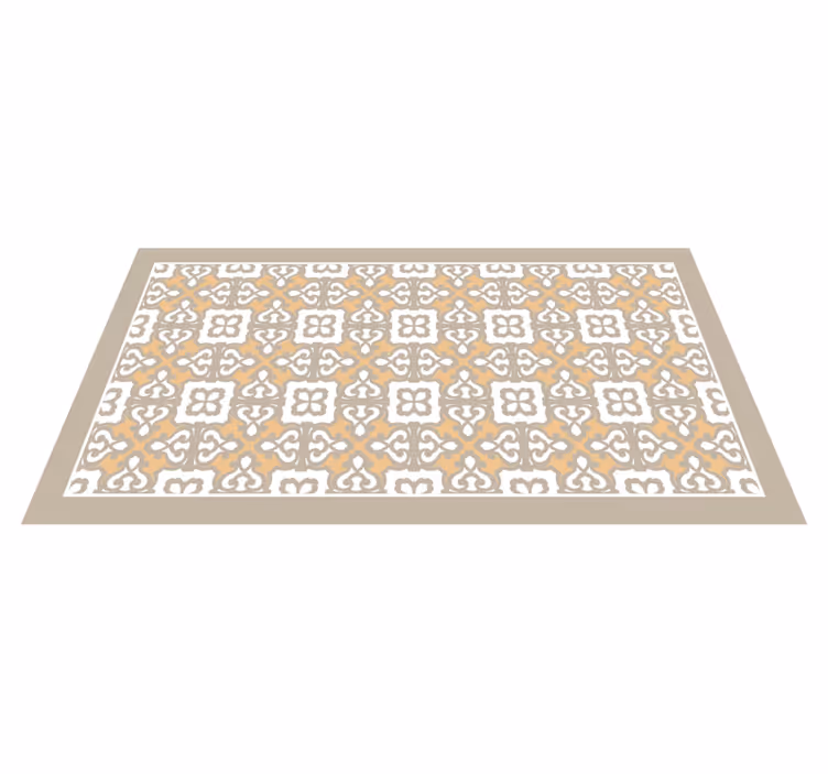 Mosaic vinyl rug with stylish patterned accents - TenStickers