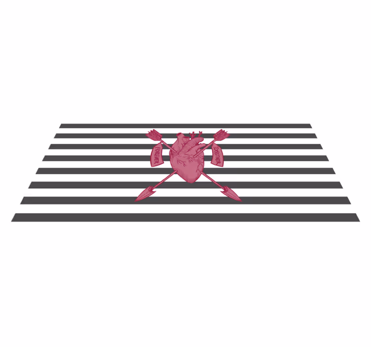 Heart Arrows Together custom rug - TenStickers