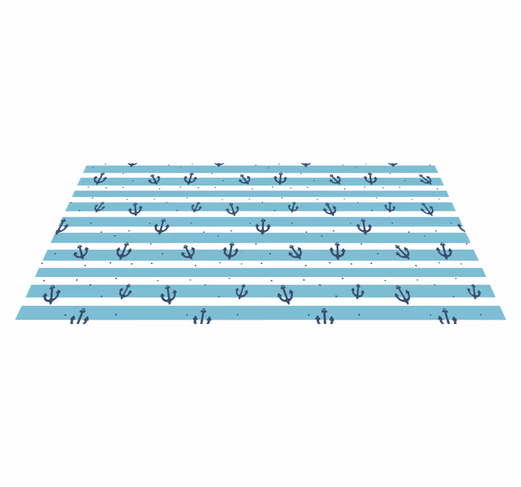 Kids vinyl rug with maritime anchor design - TenStickers