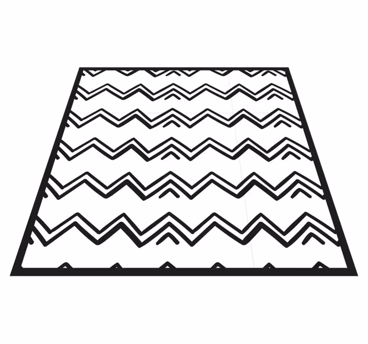Minimal vinyl rug in zigzag pattern - TenStickers