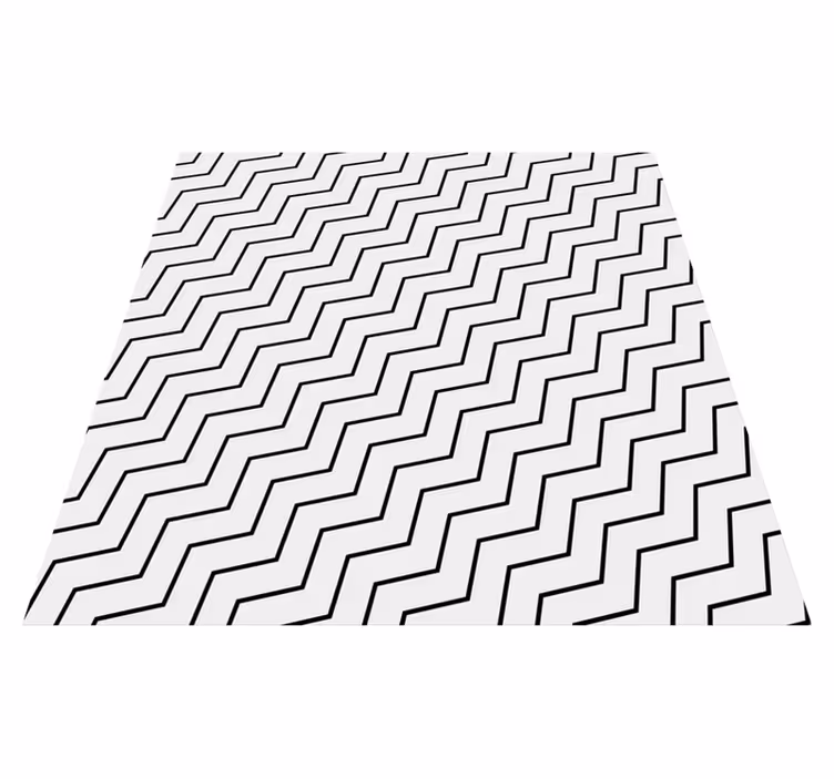 Geometric vinyl rug zigzag pattern - TenStickers