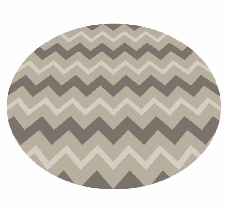 Circular beige pattern bathroom vinyl rug - TenStickers