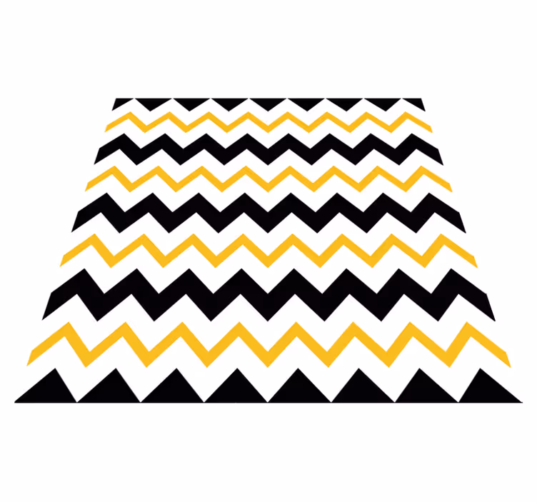 Geometric vinyl rug chevron zigzag style - TenStickers