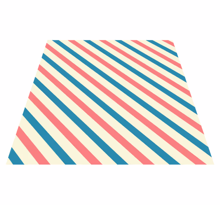 Striped vinyl rug in abstract color diagonals - TenStickers
