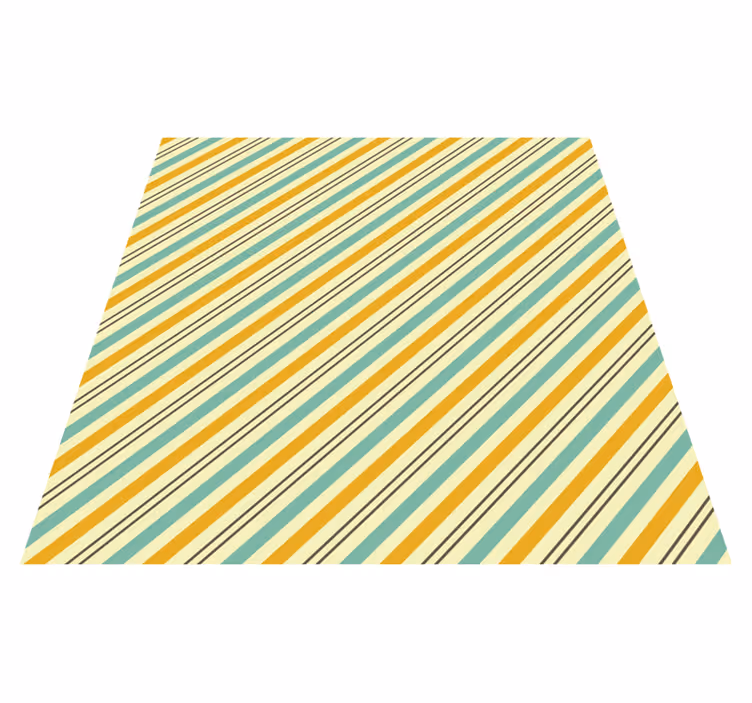 Lively striped vinyl rug striped vinyl rug - TenStickers