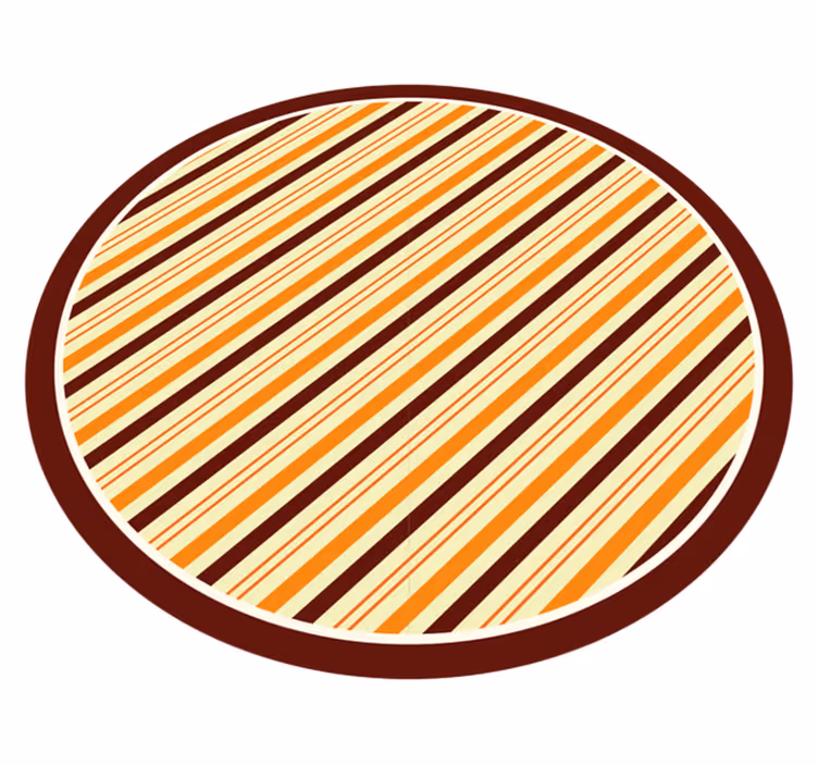 Striped vinyl rug in warm shades style - TenStickers