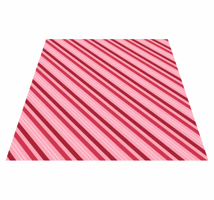 Striped vinyl rug in pink stripe pattern - TenStickers