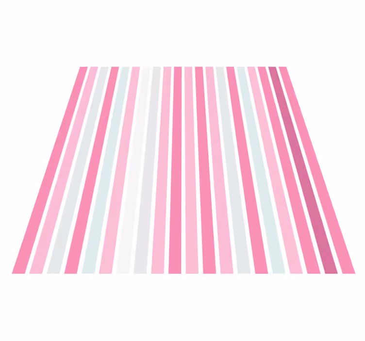 Pink Striped Elegance striped vinyl rug - TenStickers
