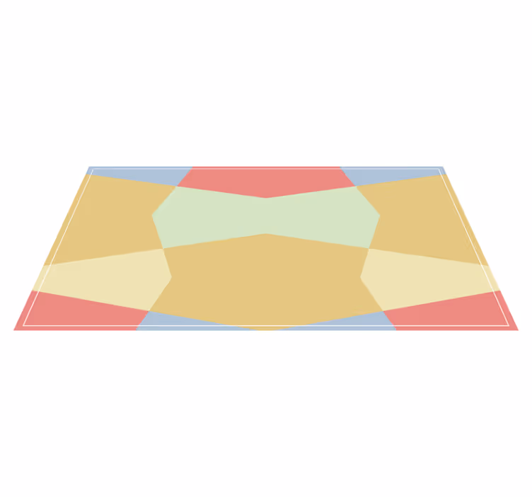Colorful Polygonal Shapes geometric vinyl rug - TenStickers