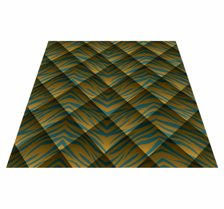 Zebra pattern fusion animal print vinyl rug - TenStickers