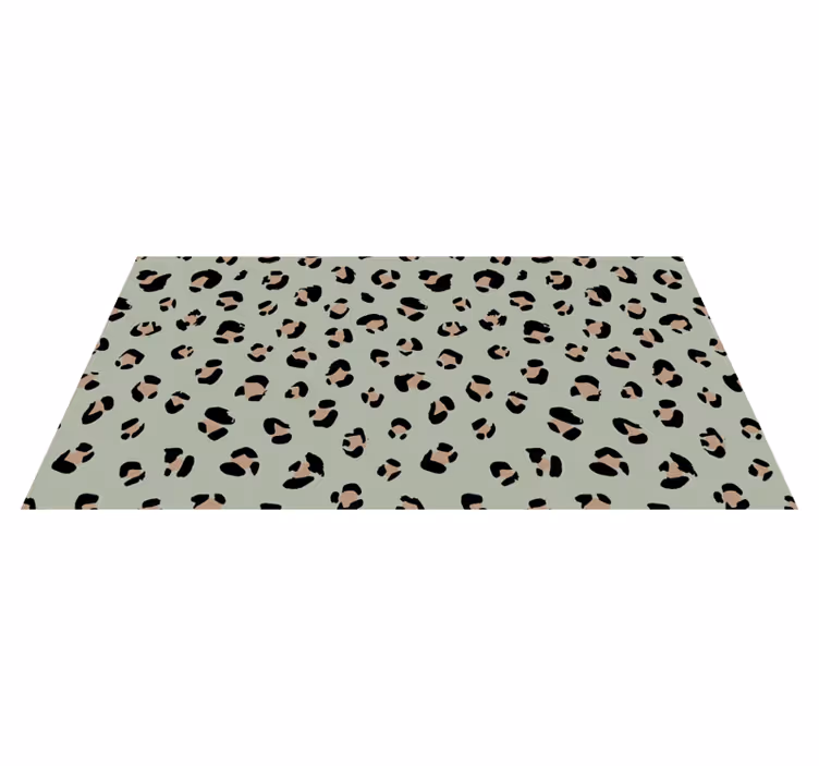 Animal print vinyl rug with leopard motif design - TenStickers