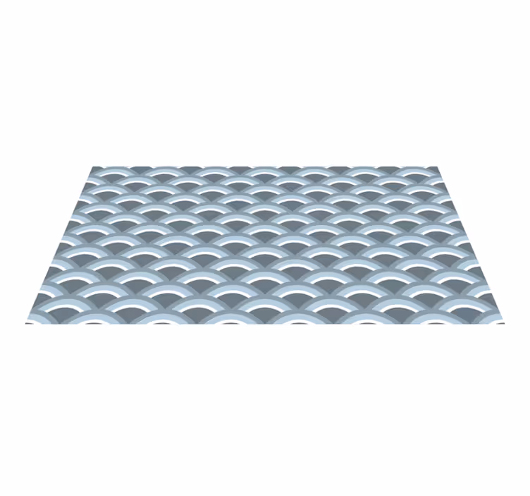 Relaxing Wave Pattern geometric vinyl rug - TenStickers