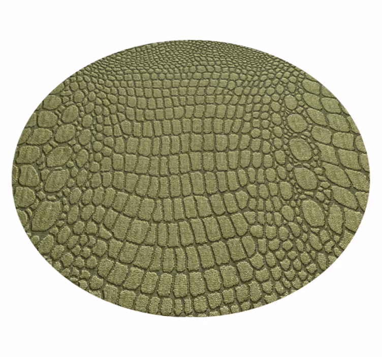 Animal print vinyl rug in natural crocodile skin - TenStickers