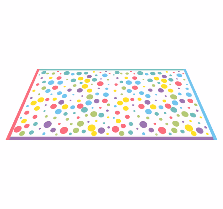 Colorful Playful Dots kids vinyl rug - TenStickers