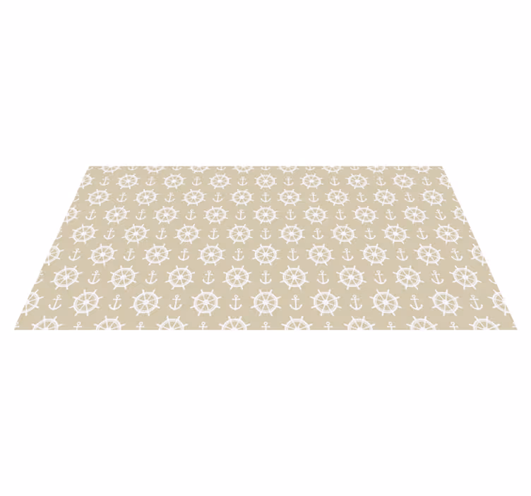 Maritime compass motif living room vinyl rug - TenStickers