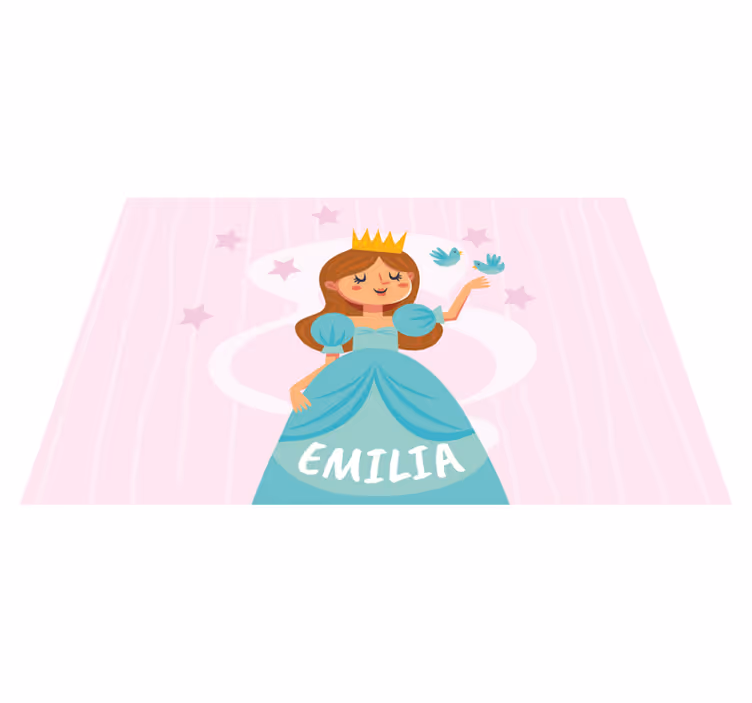Princess Character Design custom vinyl rug - TenStickers
