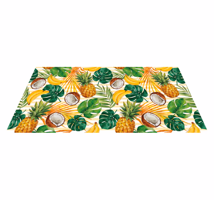 Hand painted summer tropical pattern modern rug - TenStickers