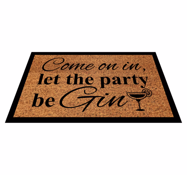 Welcome quote party entrance hall tiles - TenStickers