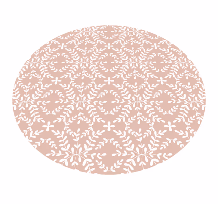 Delicate Bloom Composition floral vinyl rug - TenStickers