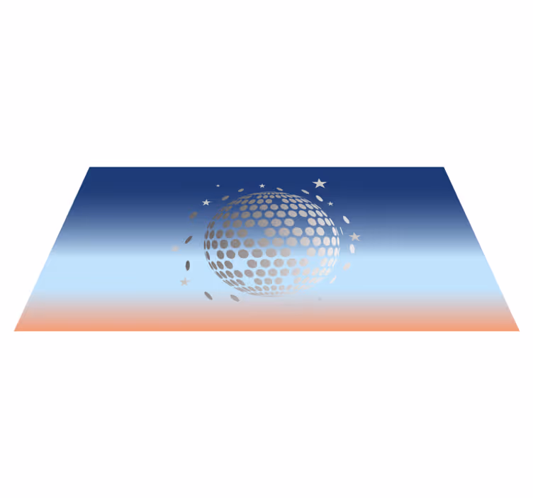 Celestial Sphere Design star vinyl rug - TenStickers