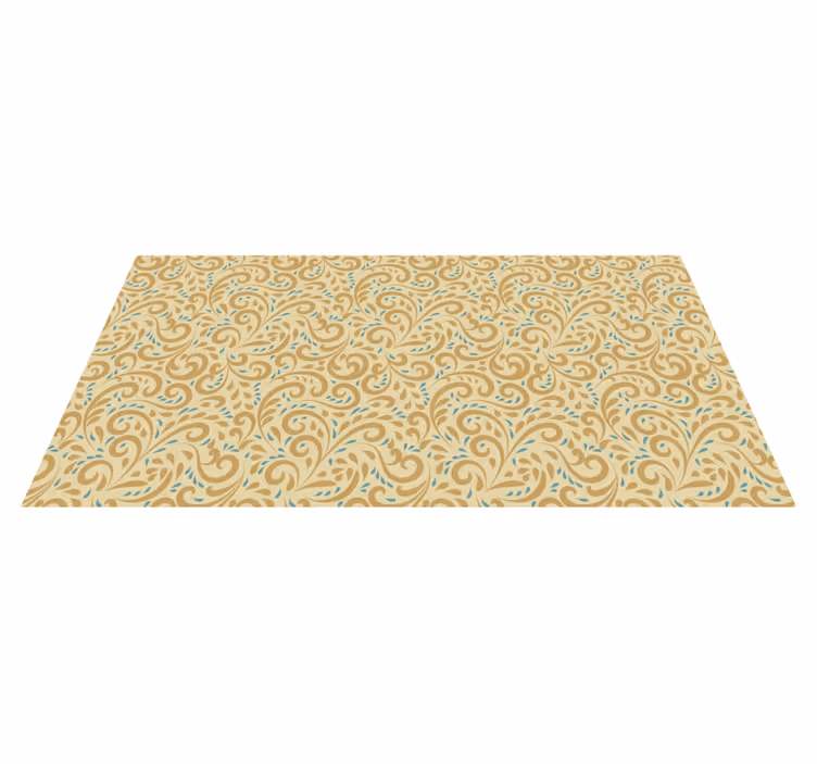 Hand drawn vintage floral pattern vintage rug - TenStickers