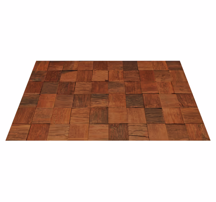 Warm Brown Texture wood effect vinyl rug - TenStickers