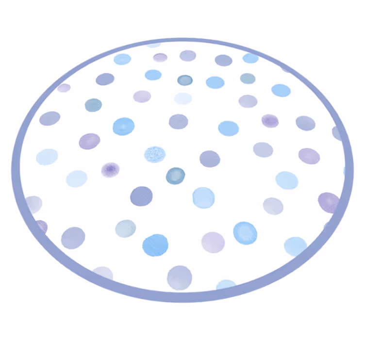 Vibrant Dotted Circles kids vinyl rug - TenStickers