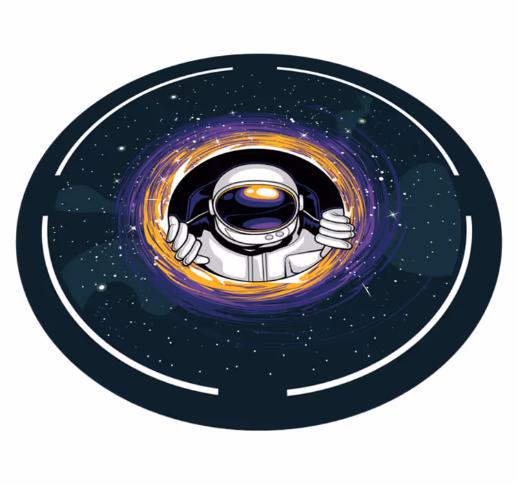 Cosmonaut Journey game vinyl rug - TenStickers